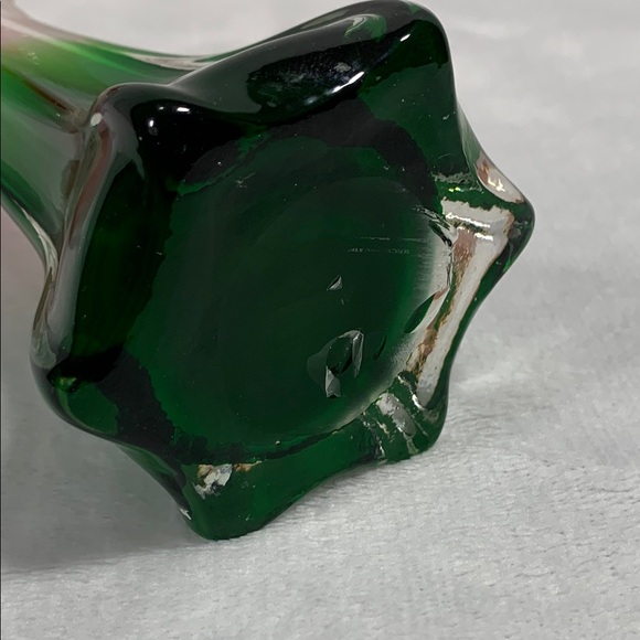 Murano Glass Flower Vase Handcrafted Jack In The Pulpit - Picture 9 of 10